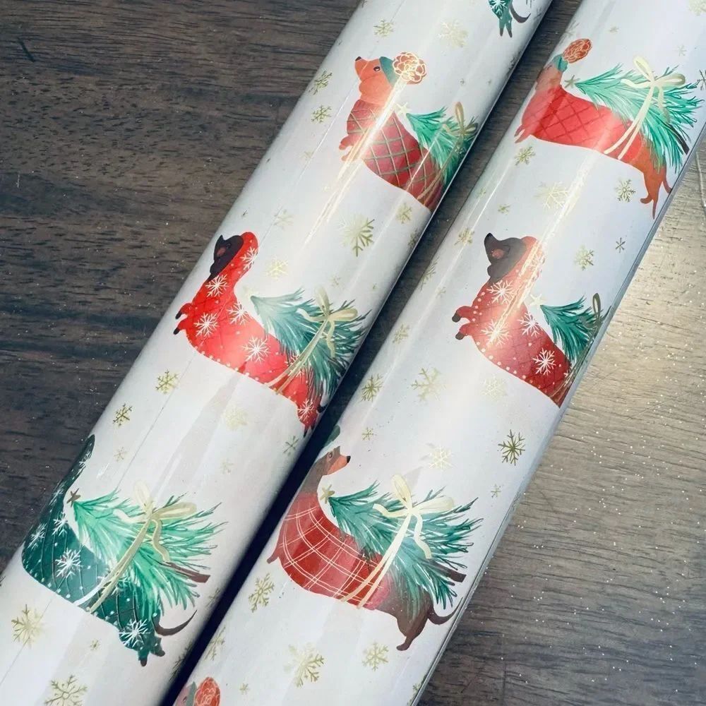 Dachshund Sweater Dog Print Holiday Gift Wrap Wrapping Paper Roll